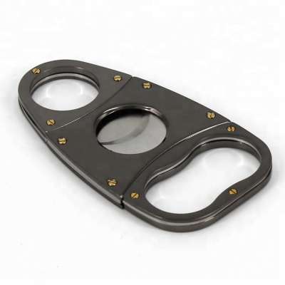 Wholesale cheap high quality Stainless steel custom logo cigar cutter