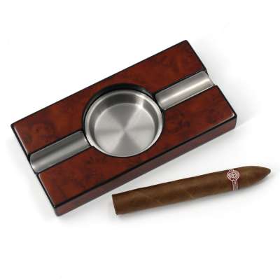 Custom wooden cigar ashtray