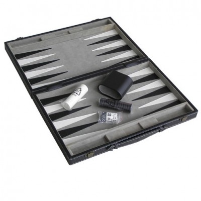 15" executive leatherbackgammon set