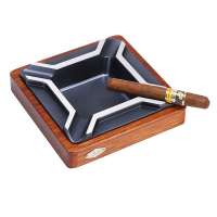 high-end large square cigar ashtray wood ashtray custom