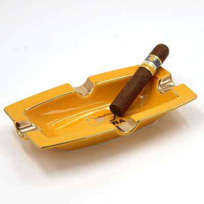 Wholesale Custom 50 anniversary  portable Cohiba ceramic Cigar Ashtray